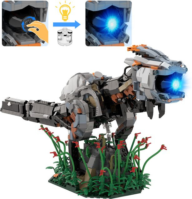 Gobricks MOC Redeye Watcher Dinosaurier, Bausteine, mit LED-Beleuchtung - Bild 1