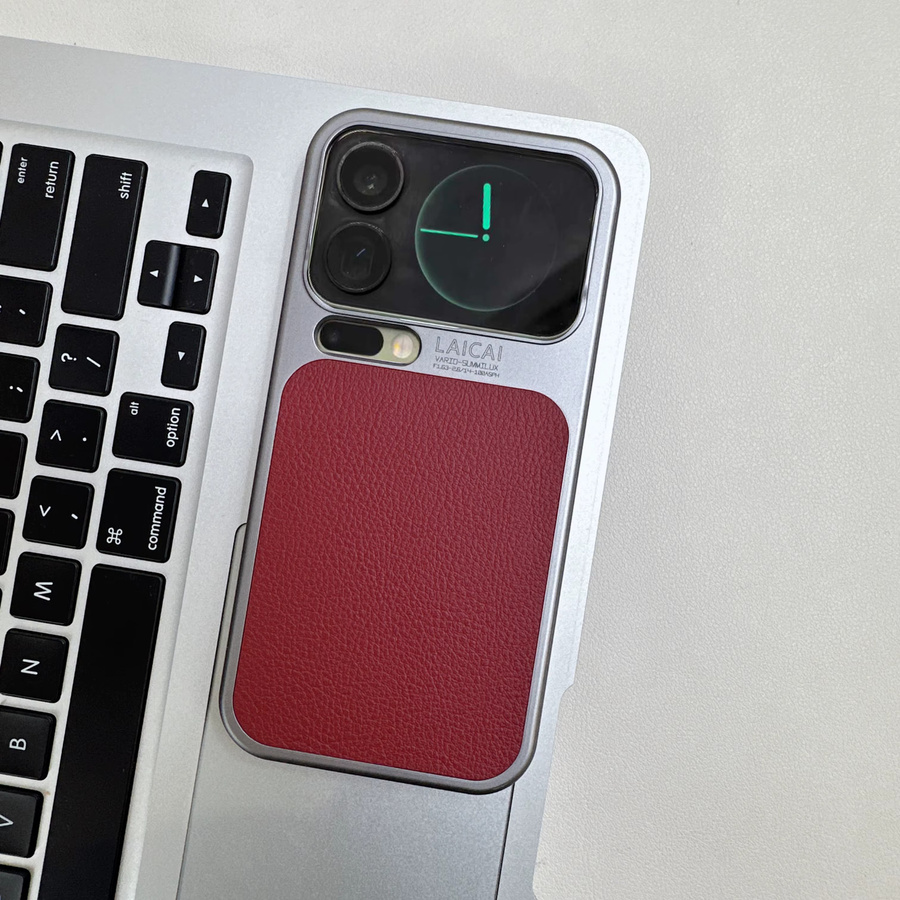 Stoßfeste Xiaomi Business-Handyhülle mit Lychee-Muster in Weiß und Rot für Xiaomi 17 Pro Max und 17 Pro, luxuriöser Anti-Fingerabdruck-Schutz - Bild 4