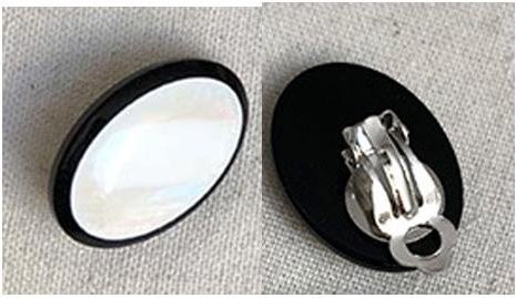 Clip-Ohrringe Harz, gray, Damen - Bild 1