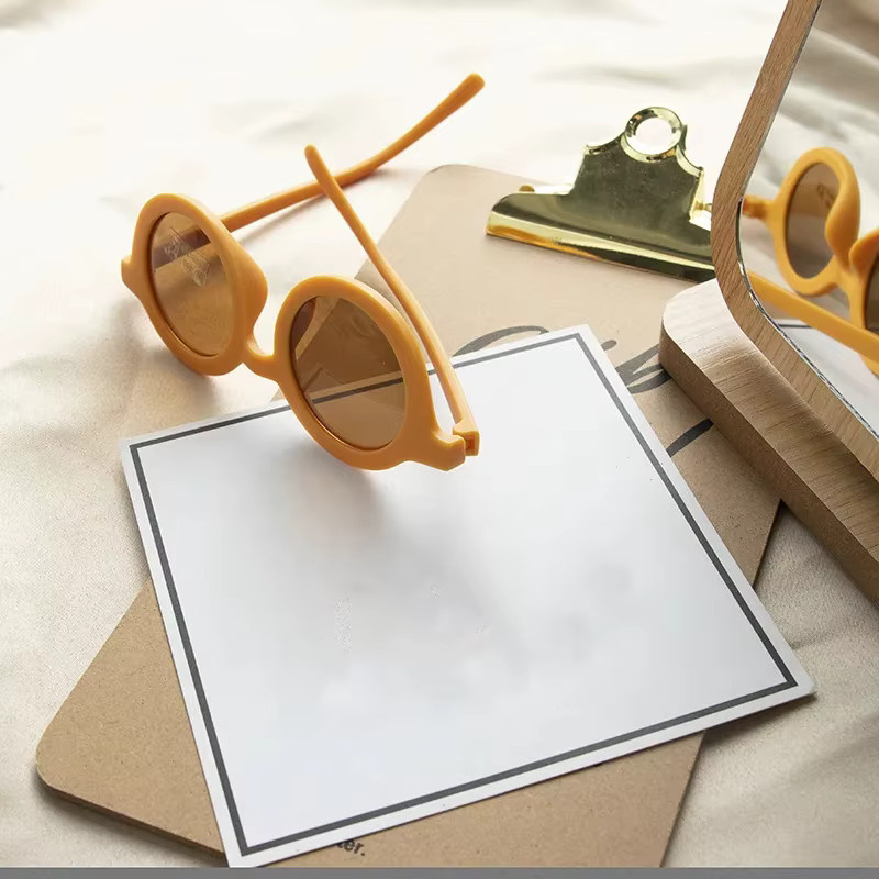 ZUXUB Kinder Sonnenbrille, Vollrand, rund, Kunststoff, Macarone matt - Bild 3