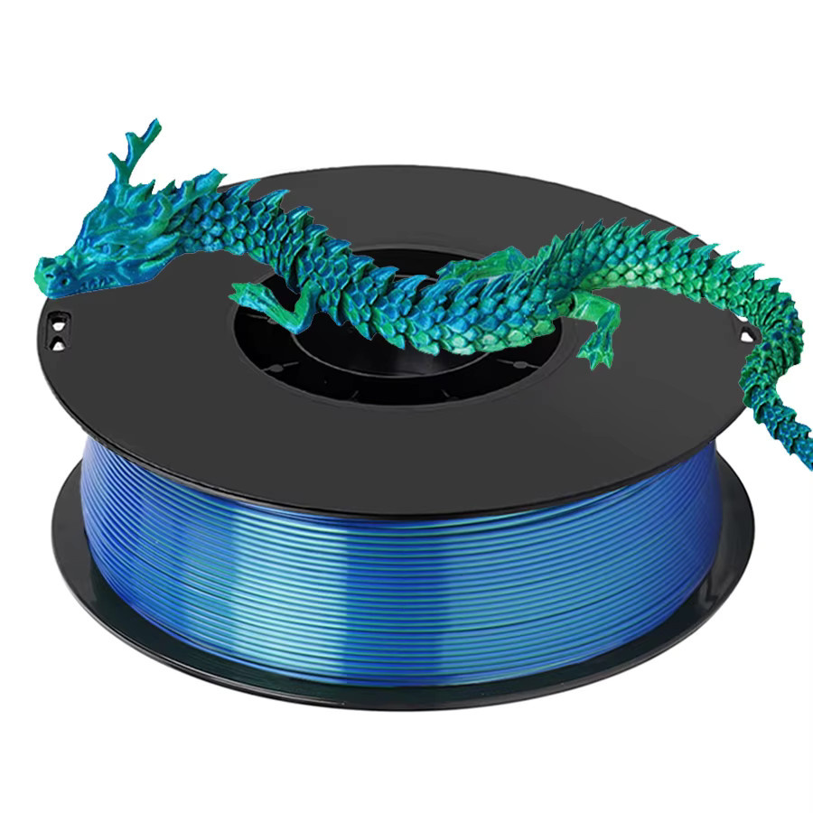 3D Maliang Seiden-PLA Filament Zweifarbig Blau Grün 1,75mm für FDM 3D-Drucker - Bild 2