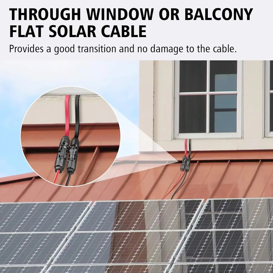 JMUYTOP 12AWG Flaches Solarpanel-Kabel für Balkonkraftwerke und Energiespeicherschränke, Länge: 10 m - Bild 5