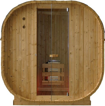 Canadian Spa Hybrid Fasssauna mit Infrarot-System und Aufguss-Ofen, braun, B/T/H: 184 x 120 x 194,5 cm