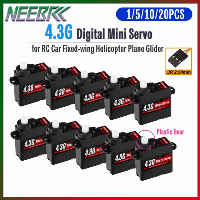 NEEBRC Mini Digital Servo, Wasserdicht, Kunststoffgetriebe, Zubehör - Bild 1