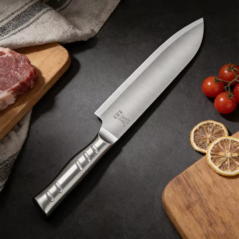WXCOO Japanisches Küchenmesser aus Edelstahl in Silber, 7 Zoll Chef Knife - Bild 4