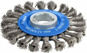 Bosch Scheibenbürste Heavy for Metal X-LOCK gezopft in Silber und Blau aus Edelstahl, Durchmesser: 115 mm, Drahtstärke: 0,5 mm, Bohrung: 12 mm - Bild 2