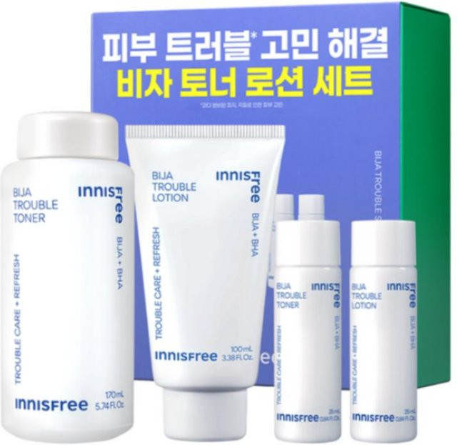 Innisfree Bija Trouble Toner und Lotion Set, Aloe Vera, Unreine Haut - Bild 1