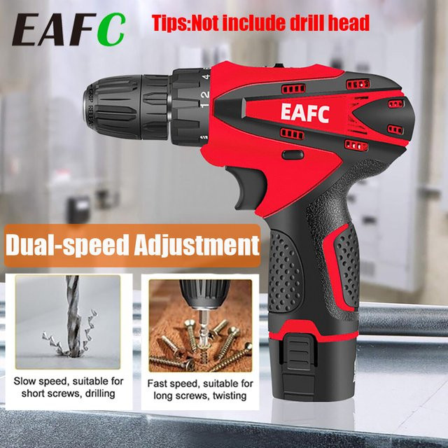 EAFC Akku-Schlagbohrmaschine und elektrischer Schraubendreher als Multifunktions-Werkzeugset für Haushalt und Auto - Bild 1
