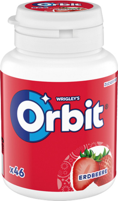 Orbit Erdbeere Dragees zuckerfrei 64 g - Bild 1