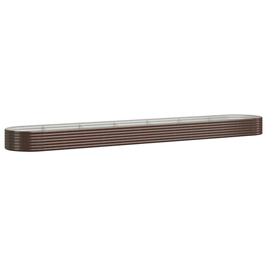 Furnicato Hochbeet aus verzinktem Stahl in Braun, B: 544 cm, T: 100 cm, H: 36 cm - Bild 2