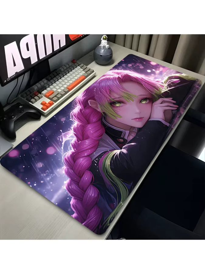 Bandai Demon Slayer Kanroji Mitsuri Mauspad, rutschfestes Gaming Mousepad für Computer und Laptop, Multicolor - Bild 2