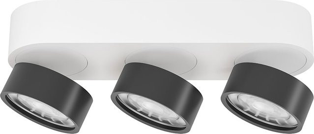 LUX-IT Swing 75 Round LED-Deckenstrahler 3-flammig, Weiß und Schwarz, dimmbar mit dim2warm (1800K - 3000K) - Bild 1