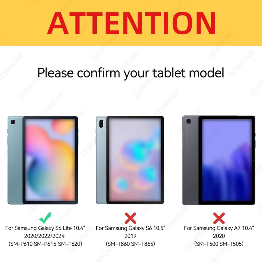 Samsung Galaxy Tab S6 Lite 10,4 Zoll Schutzhülle mit Stifthalter und dreifach faltbarem Ständer in Grün oder Blau - Bild 2