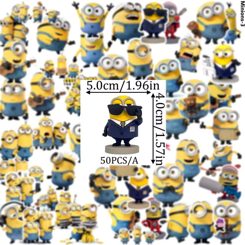 Minions Kreative Cartoon Aufkleber mit Kevin, Bob und Dave in Mehrfarbig für deine Notizbücher - Bild 2