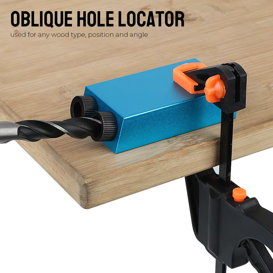 NICEYARD 15 Grad Taschenloch-Jig-Set mit Bohrer-Set und Locher in Blau für die Holzbearbeitung - Bild 6