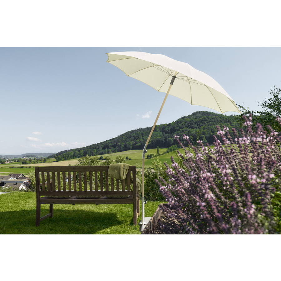 Suncomfort by Glatz Sonnenschirm Rustico Mittelmastschirm aus Holz und Stahl in Ecru mit Ø 220 cm - Bild 2