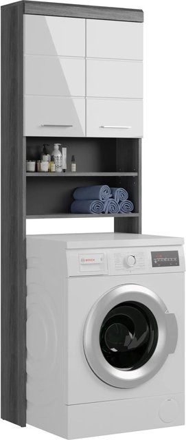 xonox.home Waschmaschinenüberbau Scout in Weiß-Silber-Grau, B/H/T: 63 x 191 x 24 cm - Bild 1