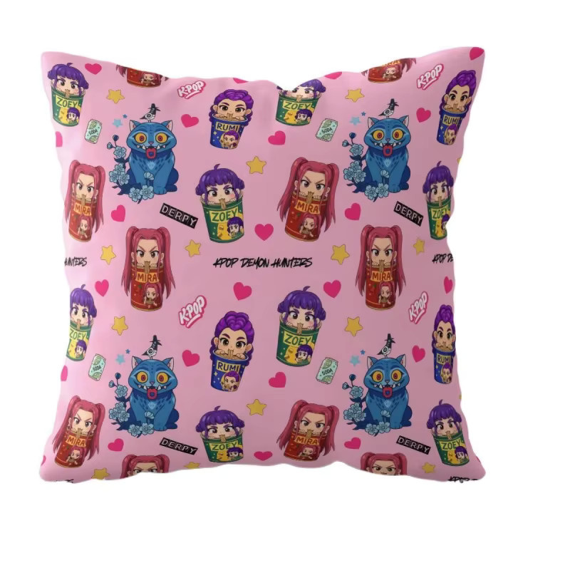 Hasbro Kpop Dekokissen in Rosa, weiches Plüsch-Quadratkissen im Kawaii Anime Design - Bild 6