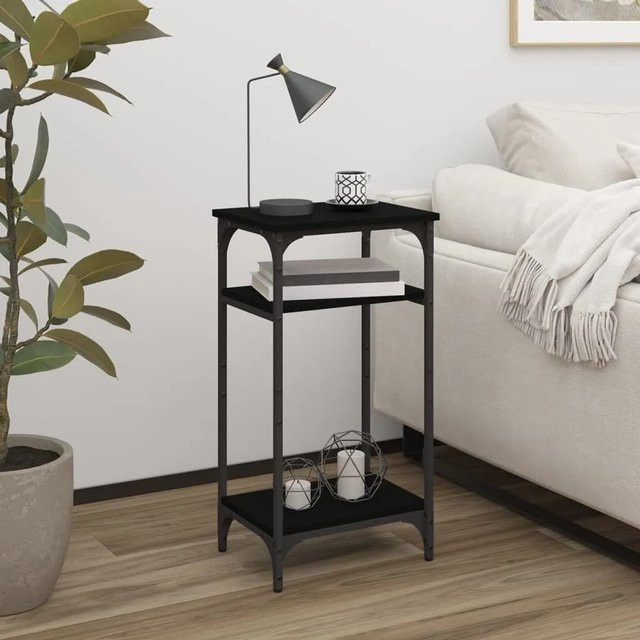 vidaXL Beistelltisch in Schwarz aus Holzwerkstoff und Stahl im industriellen Design, B/T/H: 40 x 30 x 75 cm - Bild 1