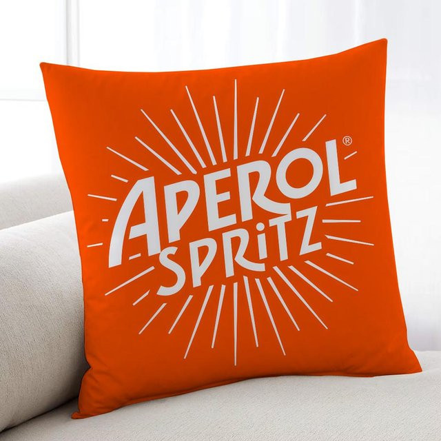 MHGNG Pillow Kissenbezug Aperol Spritz Logo Design in Orange, B/H: 45,72 x 45,72 cm - Bild 1