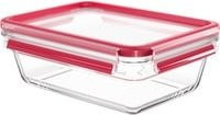 Emsa CLIP & CLOSE Glas-Frischhaltedose, transparent/rot, 1,3 l - Bild 1