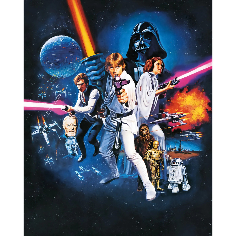Komar Fototapete Vlies Star Wars Poster Classic 1 Multicolor B: 200 cm x H: 250 cm - Bild 2