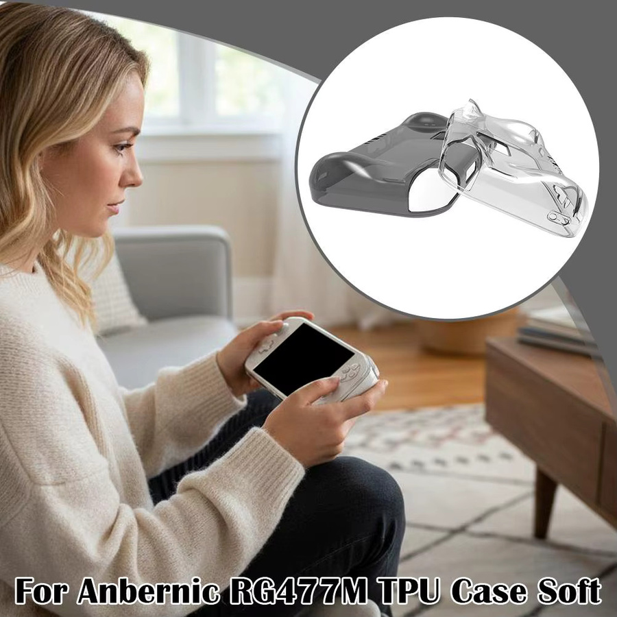 Anbernic RG477M Schutzhülle aus weichem TPU in Transparent mit Wärmeableitungslöchern - Bild 3