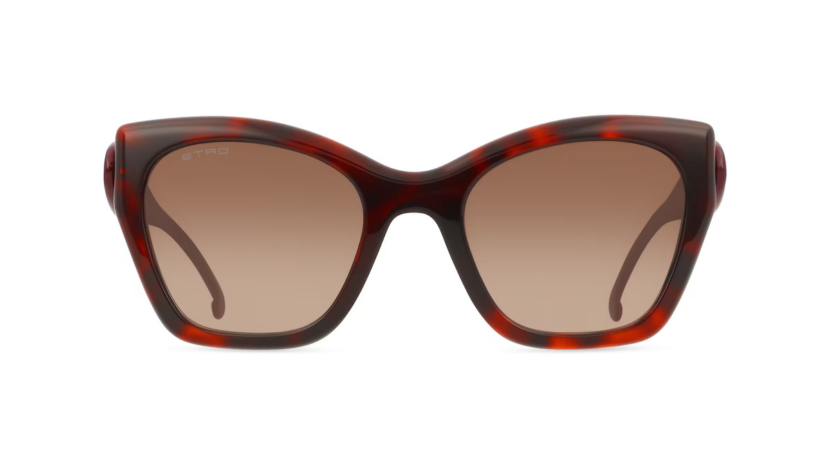 Etro 0084/S Sonnenbrille Vollrand, Eckig, Acetat, Damen, rot, braun - Bild 1