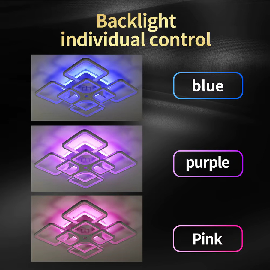 IRALAN LED-Pendelleuchte im skandinavischen Design, dimmbar, RGB, Blau, Rosa, Lila - Bild 2