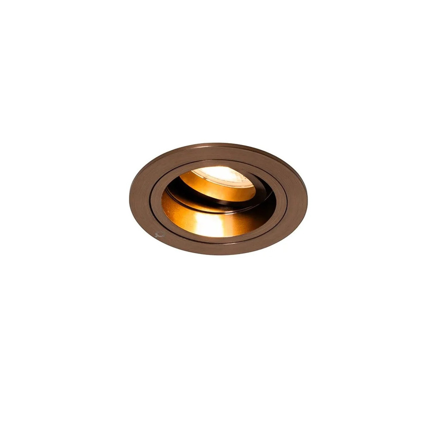 QAZQA Einbaustrahler Chuck Rund aus Aluminium in Bronzebraun, dimmbar, GU10, dreh- und kippbar - Bild 2