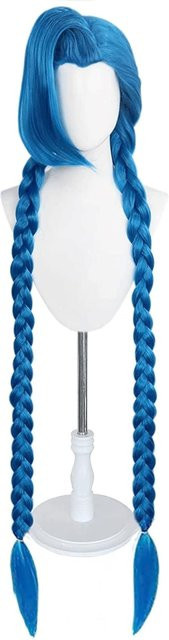 Ebingoo Cosplay-Perücke, blau, geflochten, lang, gerade, Damen - Bild 1