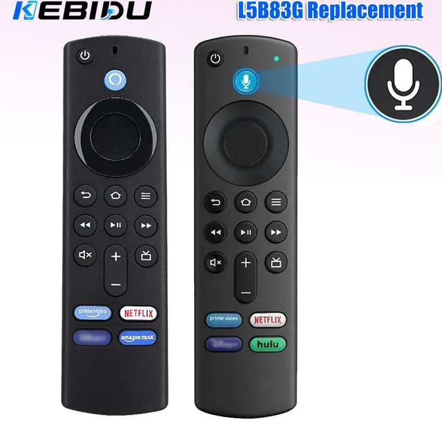 KEBIDU Smart Voice Fernbedienung in Schwarz für Fire TV Stick 4K MAX Lite Cube, kompatibel mit Alexa und Bluetooth - Bild 1