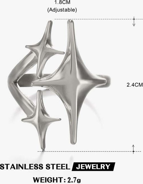Edelstahlring, Silber, Damen - Bild 1