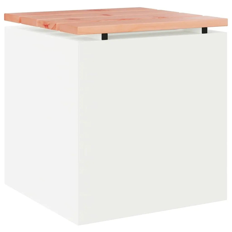 vidaXL Gartenbank aus behandeltem Hartholz in Weiß, B/T/H: 40 x 40 x 43 cm - Bild 1