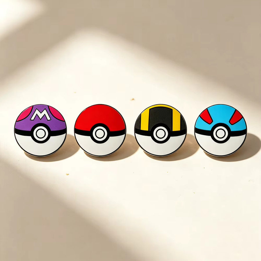Potdemiel Pokemon Poke Ball Emaille-Pins, 4-teiliges Set, Unisex - Bild 2