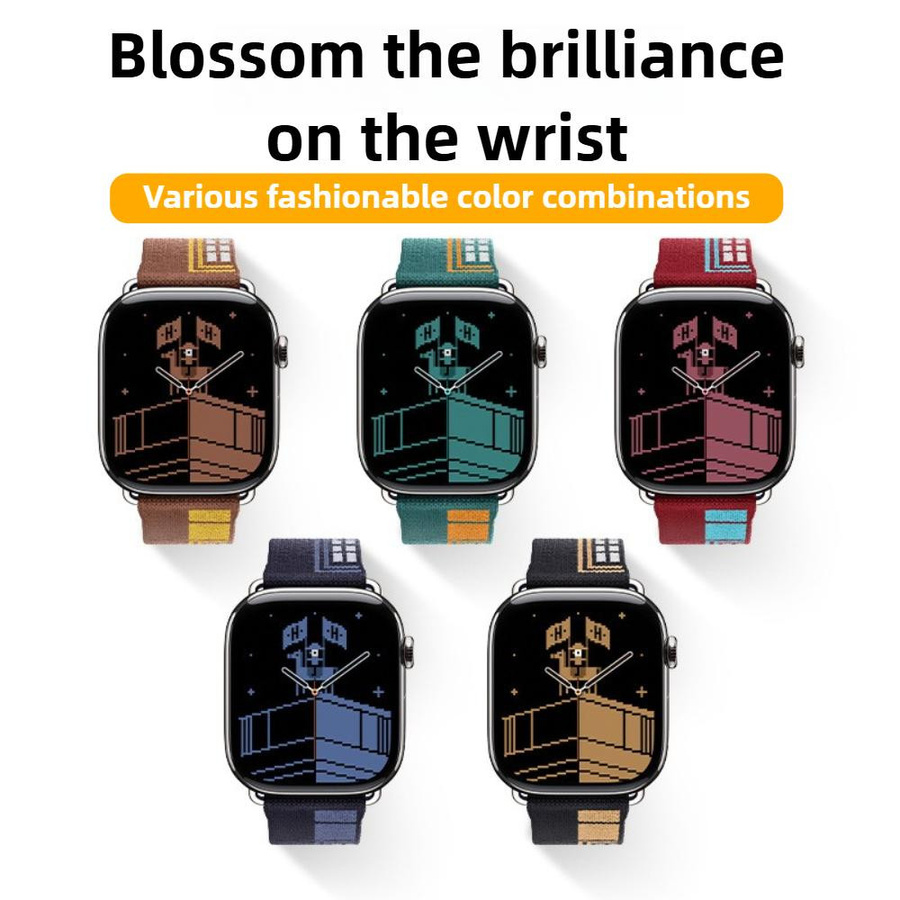 LUJING Nylon-Webarmband für Apple Watch Ultra und iWatch Serie 11 10 9 8 7 6 5 SE3 in Grün - Bild 8