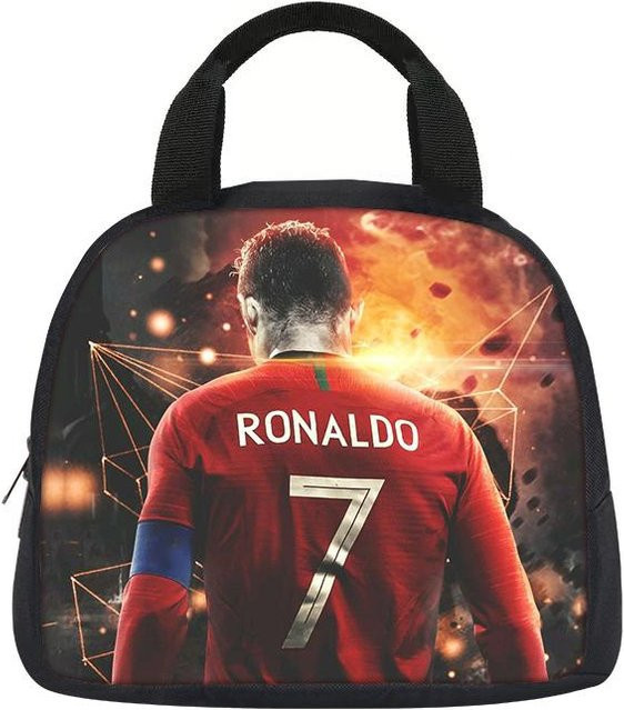 Fancy Style Studio Ronaldo Thermoisolierte Lunchtasche in Schwarz für Sport und Schule - Bild 1
