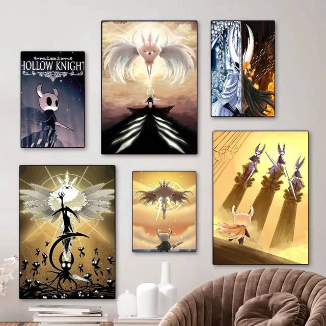 Hollow Knight Anime Poster von Rastar, selbstklebende Wandkunst aus weißem Kraftpapier in Mehrfarbig, rechteckig - Bild 1