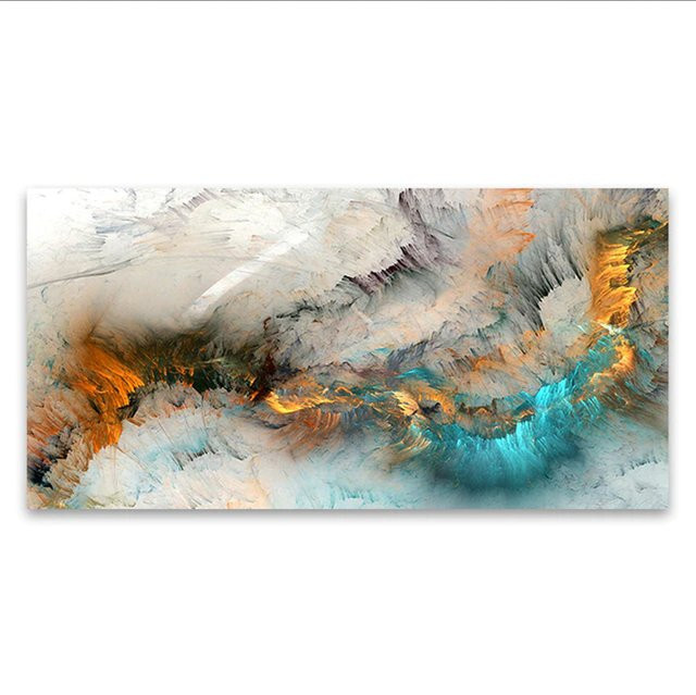 TPFLiving XXL Riesen Luxus Poster Leinwand Abstrakte Strukturen in bunten Farben und Licht-Mix, Farbe: Multicolour, Breite: 80 cm, Höhe: 160 cm - Bild 1