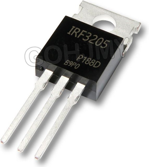 10 Stück IRF3205PBF MOSFET Transistoren in Schwarz im TO-220 Gehäuse - Bild 1