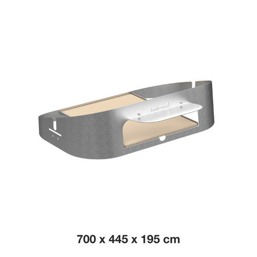 BARBECOOK Pizzaofeneinsatz Magnus, Silber, L: 70 cm, B: 44,5 cm, H: 19,5 cm - Bild 2