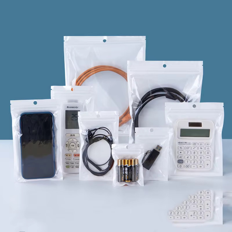 100 Stück YISU Druckverschlussbeutel aus weißer Perlglanzfolie für Schmuck und Kunststoffverpackungen - Bild 3