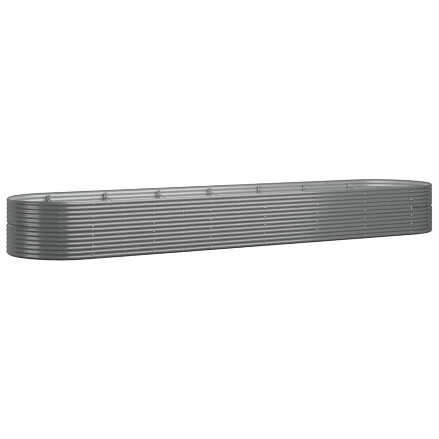 Furnicato Hochbeet aus pulverbeschichtetem Stahl in Grau, B/T/H: 140 x 584 x 68 cm - Bild 2