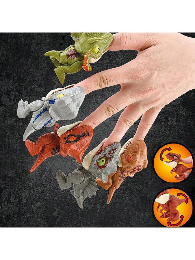 Yiran bag Dinosaurier Beißfinger Spielzeug Theaterpuppe, bunt, Set - Bild 3
