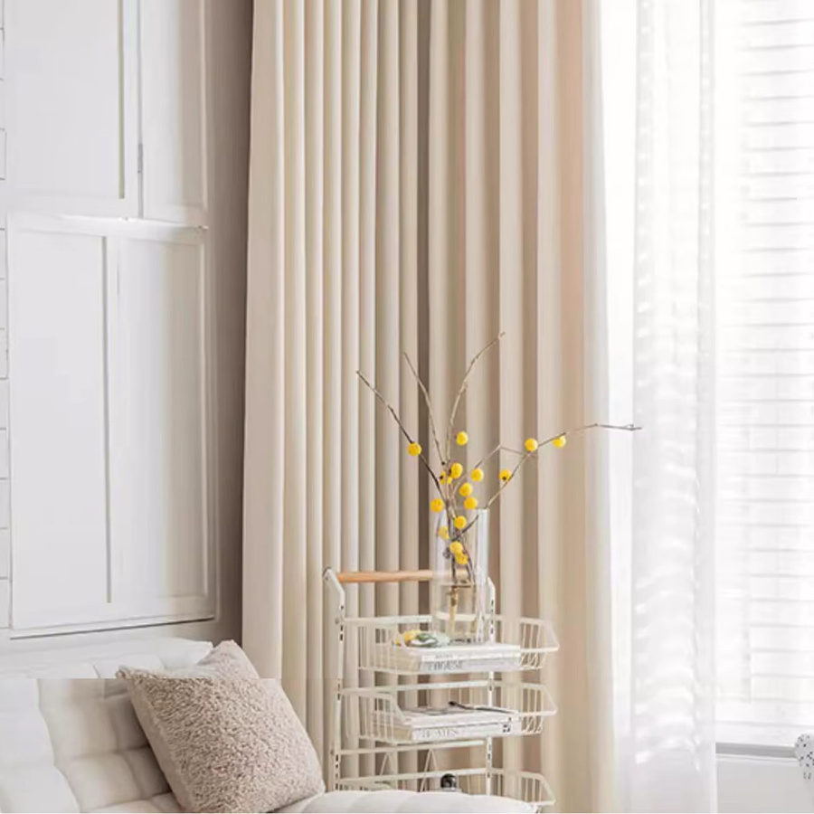 CENTURyMiG Chenille-Vorhang im Retro-Stil mit Verdunkelungsfunktion, Farbe: Braun oder Beige - Bild 2