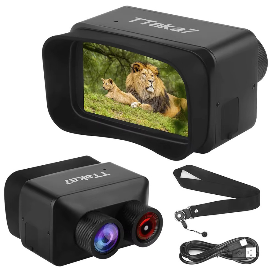 Digitales 4K HD Nachtsichtgerät mit 5X Zoom und Infrarot-Technologie, wasserdichtes Fernglas für Jagd und Camping in Schwarz - Bild 2