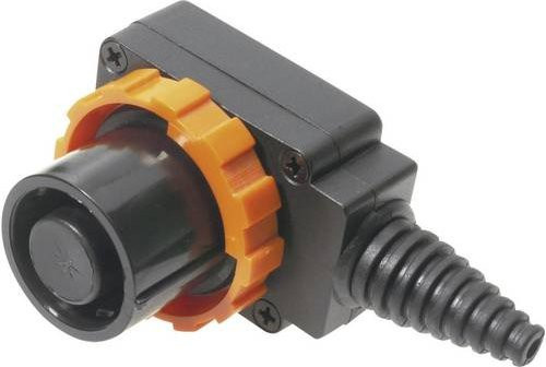 Cliff FCR2072 Netz-Steckverbinder FC Stecker, gewinkelt, 8-polig, 10A, Schwarz - Bild 1