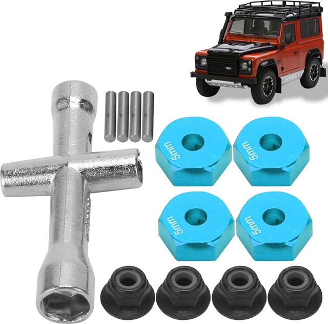 DOACT Sechskant-Adapter Schraubenschlüssel-Set, RC Zubehör, Schwarz, Bunt / Mehrfarbig, Metall - Bild 1