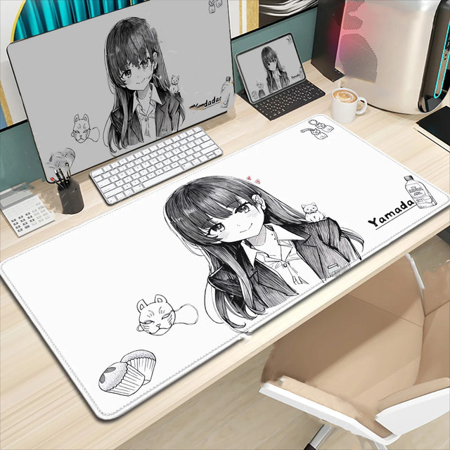 Mairuige Anime Mousepad The Dangers in My Heart Yamada Anna Kawaii Schreibtischunterlage rutschfest - Bild 1