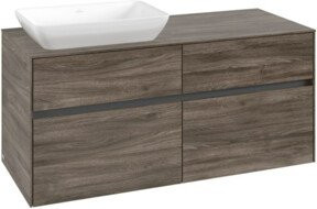 V&B Waschtischunterschrank Collaro in Stone Oak mit Waschbecken links, B/T/H: 120 x 54,8 x 50 cm - Bild 1